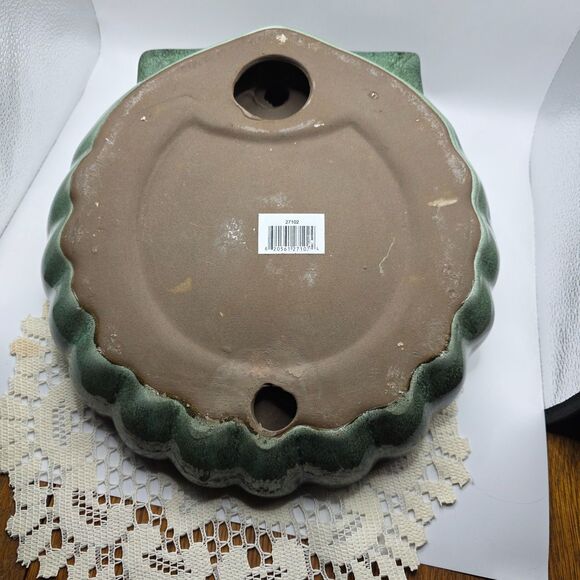 Vintage Mid Century Modern Art Pottery - Large Shell with perching frog 12 x 12 - Picture 7 of 7